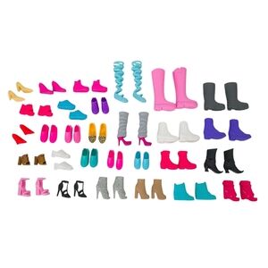 Barbie Doll Shoes (Lot of 29 Pairs)- Heels, Boots, Sneakers, Sandals, Flats